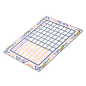 ADHD ADD Girl's Women's Weekly Checklistアラーム ノートパッド (アングル)