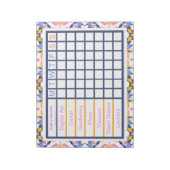 ADHD ADD Girl's Women's Weekly Checklistアラーム ノートパッド (回転)