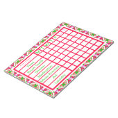 ADHD ADD Girl's Women's Weekly Checklistアラーム ノートパッド (アングル)