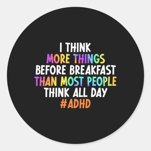 Adhd Adhd認識度Adhd Warrior Adhdサポート ラウンドシール (正面)