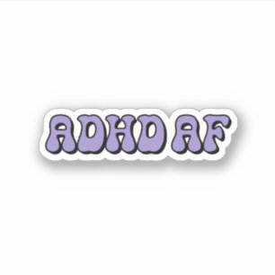 ADHD AFシンプルタイポグラフィ シール