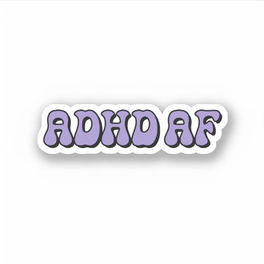 ADHD AFシンプルタイポグラフィ シール (正面)