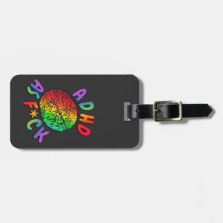 ADHD as F*ck Rainbow Brain ラゲッジタグ