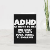 Adhd At Night Be Like Funny Adhd Quote  カード (正面)