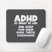 Adhd At Night Be Like Funny Adhd Quote  マウスパッド (マウス)