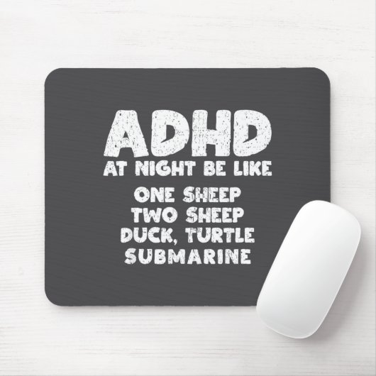 Adhd At Night Be Like Funny Adhd Quote  マウスパッド (マウス)