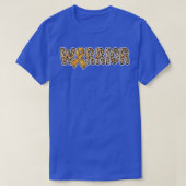 ADHD Awareness Warrior Orange Ribbon Leopard Print Tシャツ (デザイン正面)