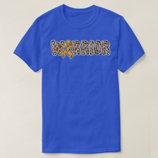 ADHD Awareness Warrior Orange Ribbon Leopard Print Tシャツ (デザイン正面)
