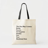 ADHD Bag May Contain Books Snacks Art Supplies トートバッグ (正面)
