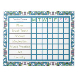 ADHD Boy's Men's Weekly Checklistリマインダープランナー ノートパッド