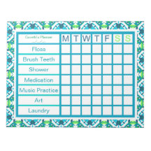 ADHD Boy's Men's Weekly Checklistリマインダープランナー