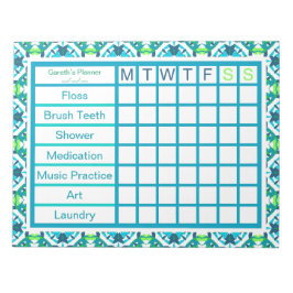 ADHD Boy's Men's Weekly Checklistリマインダープランナー ノートパッド