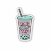 ADHD Commi-tea sticker シール (正面)