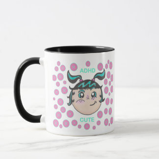 「ADHD Cute」デザインのADHDマグカップ マグカップ