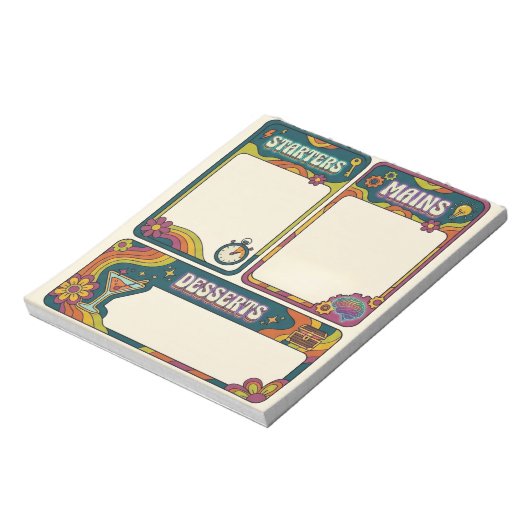 ADHD Dopamine Menu Checklist Retro Task Planner ノートパッド (回転)