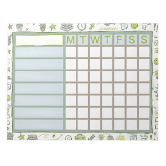 ADHD Dopamine Weekly Habit Tracker Planner ノートパッド