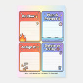 ADHD Eisenhower Matrix Task Organizer 4x6 Card ポストイット (正面)