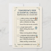 ADHD Evening Routine Checklist Simple Calming Card シーズンカード (裏面)