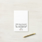 ADHD Funny Acronym Focus & Task Management  ポストイット (デスク上)