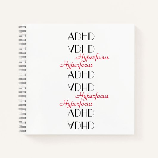 ADHD Hyperfocus箇条書き仕訳帳 ノートブック (正面)