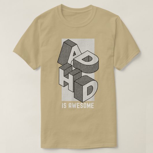 ADHD is,素晴らし神経多様性，超大国 Tシャツ (デザイン正面)