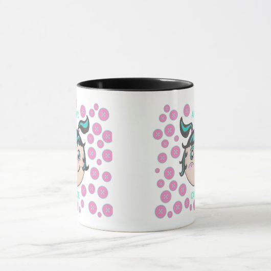 ADHD mug with "ADHD Cute" design マグカップ (中央)