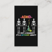ADHD Not Disability Ability 違う Skeleton(ADHD Not D 名刺 (正面)