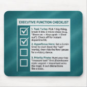 ADHD Productivity Executive Function Checklist マウスパッド (正面)