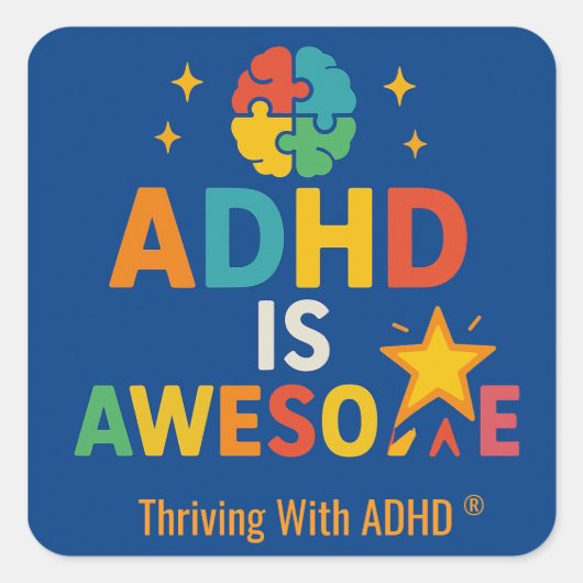ADHD Rで盛り上がる» ADHD 素晴らし Is スクエアシール (正面)