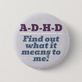 ADHD RESPECTグレーヴィンテージ70sの音楽の歌詞 缶バッジ