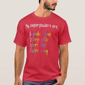 ADHD Superpowers神経多様性認識度プレミアム Tシャツ