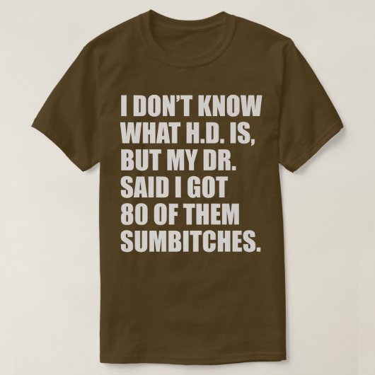 ADHD Tee i おもしろい 80得サムビッチプレミアム Tシャツ (デザイン正面)