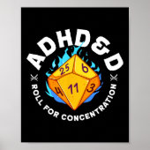 Adhdandd Roll For Concentration Adhd Awareness Fun ポスター (正面)