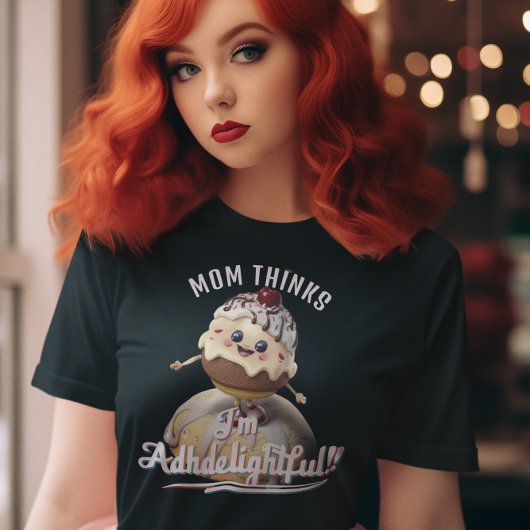 ADHDelightful Sundae: ADHDパーソナライズされたかわいい Tシャツ