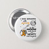 ADHDI love Someone with ADHD Awareness 缶バッジ (正面&裏面)