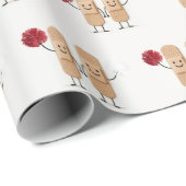 Adhesive Bandage Cheerleaders On White ラッピングペーパー (ロールコーナー)