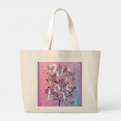 Adiela Akooがデザインしたジャンボトートを愛するOde to Love ラージトートバッグ (裏面)