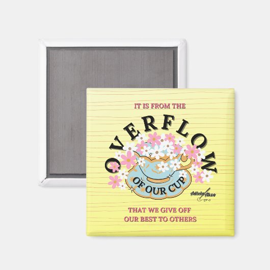 Adiela Akooが設計したOVERFLOWスクエアマグネット マグネット (正面/裏面)