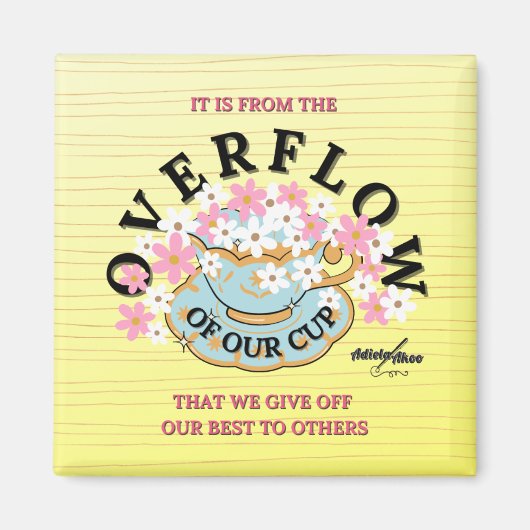 Adiela Akooが設計したOVERFLOWスクエアマグネット マグネット (正面)