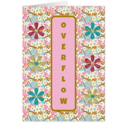 Adiela AkooによるOVERFLOWフローラグリーティングカード (正面)