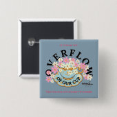 Adiela AkooによるOVERFLOWボタン 缶バッジ (正面&裏面)