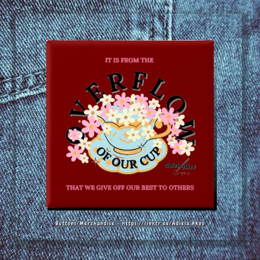 Adiela AkooによるOVERFLOWボタン 缶バッジ