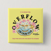 Adiela AkooによるOVERFLOWボタン 缶バッジ (正面)