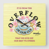 Adiela AkooによるOVERFLOW壁時計 スクエア壁時計 (正面)