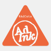 AdInkに降伏 三角形シール (正面)