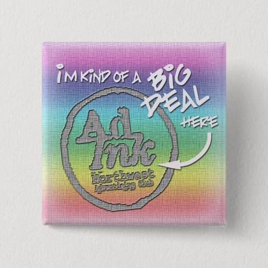 AdInkの大事ボタン、ヒッピーのスタイル 缶バッジ (正面)