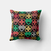 Adinkraの種族の記号の枕 クッション (裏面)