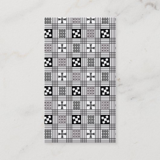 Adinkraの西アフリカの織物 名刺 (正面)