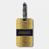 Adinkraの記号を用いる民族のアフリカパターン ラゲッジタグ (裏面縦)