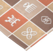 Adinkraのsimbolsが付いているアフリカパターン テーブルクロス (アングル)